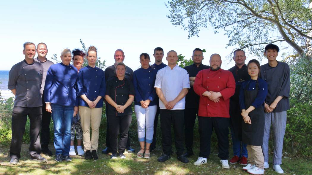 Gruppenfoto Küche Strandhotel Seerose Usedom 