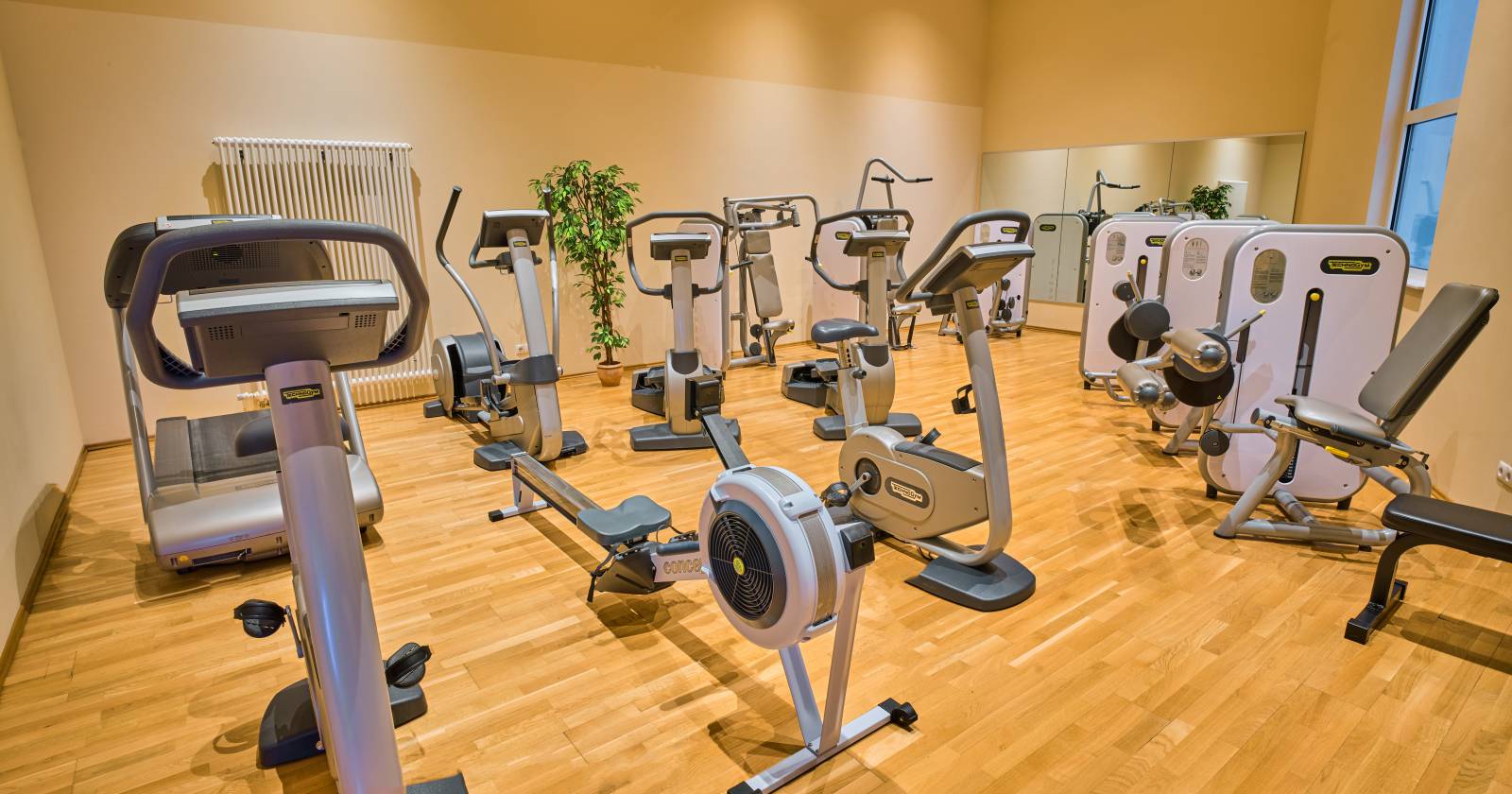 Fitnessraum mit Sportgeräten Strandhotel Seerose Usedom 