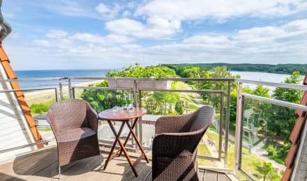 Balkon mit Meerblick Strandhotel Seerose Usedom 