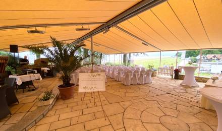 Überdachte Terrasse im Strandhotel Seerose Usedom 