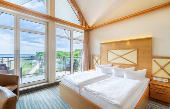 Doppelzimmer mit Balkon und Meerblick Strandhotel Seerose Usedom 